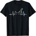 Heartbeat Cat Lover Animal Silhouette Cute Cat T-Shirt | Unisex Cotton Tee Gift, Crewneck, Short Sleeve Hoodie, Sweatshirt