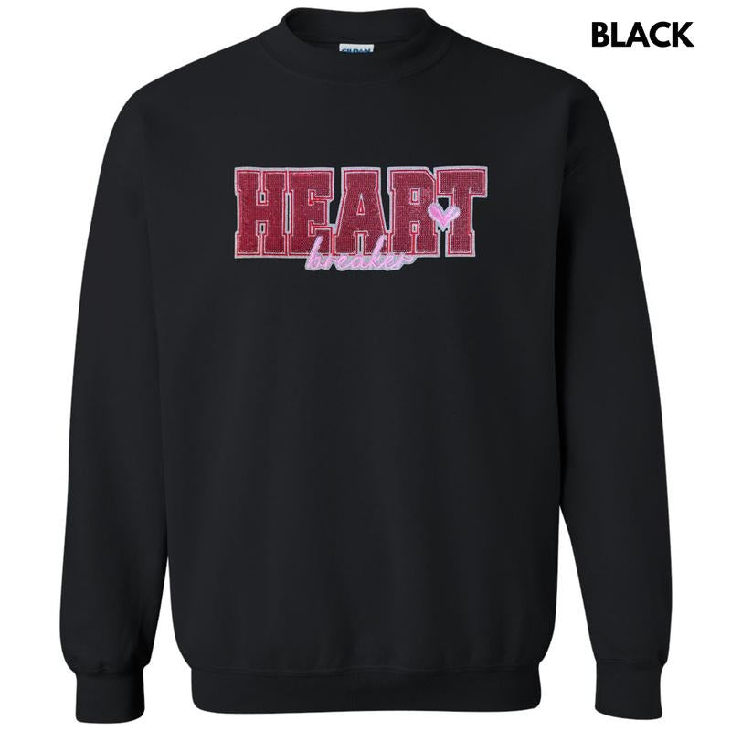 Heartbreaker Sequin Patch Sweatshirt T-Shirts, Hoodie | GrindPrints.com