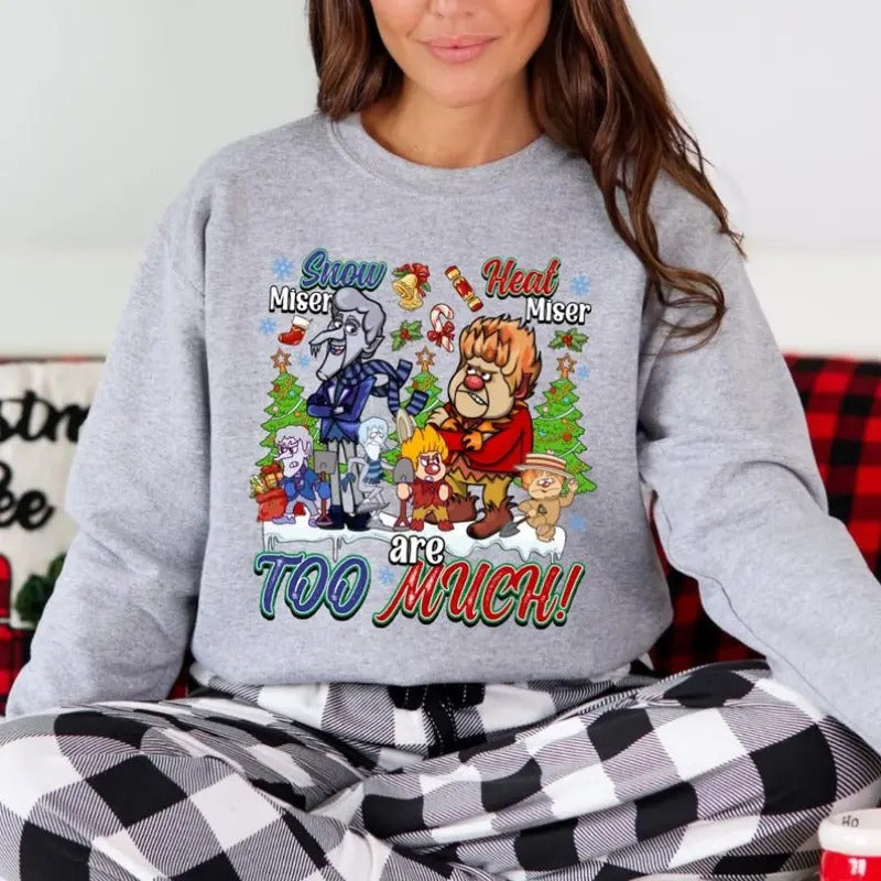 Heat Miser Snow Miser Shirt Festive Miser Brothers Funny Year Without Santa T-Shirts, Hoodie, Sweatshirt