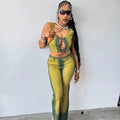 Heat Wave Yellow Wash Denim Straight Leg Pant T-Shirts, Hoodie, Sweatshirt | GrindPrints.com