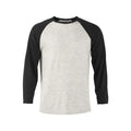 Heather Raglan T-Shirt - Oatmeal and Black Hoodie, Sweatshirt | GrindPrints.com