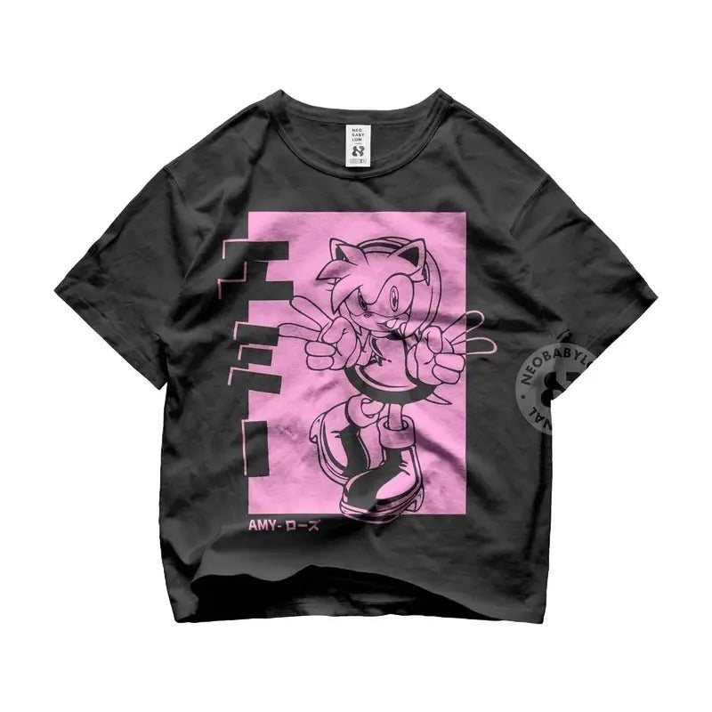 Hedgehog Japanese shirt, Adventure 2, Dreamcast Japanese Graphic Tee Tops Underwear Crewneck Menswear T Shirt Tshirt...