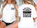 Hell Yeah I Voted Trump And Will Do It Again Shirt, Election Season T-shirt, Vote 2024 Tee, Patriotic Short Sleeve,...