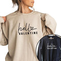 Hello Valentine Sweatshirt, Valentine Sweatshirt, Valentine's Day Sweatshirt for Women T-Shirts, Hoodie | GrindPrints.com