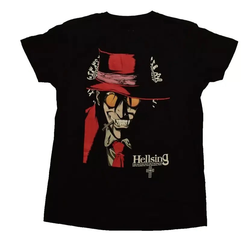 Hellsing Mens Alucard Anime Black Shirt, Classic Horror Gift, Halloween Tee Hoodie, Sweatshirt | GrindPrints.com