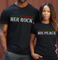 Her Rock His Peace Matching Shirt Bundle Pack, Black Couple Tee, Black Men, Black Women, Gift for Him, Gift for her...