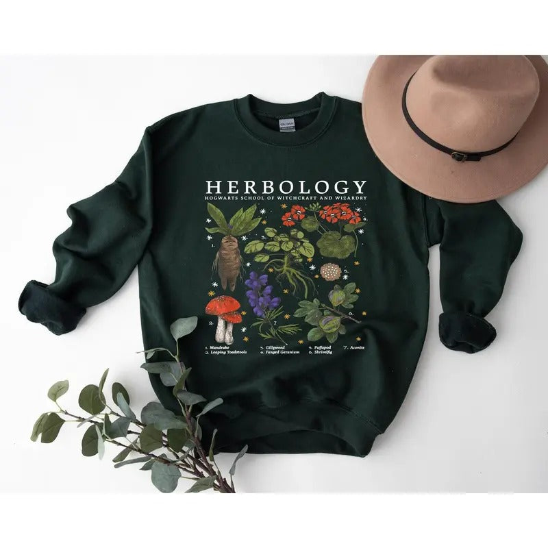 Herbology Shirt, Herbology SweatShirt, Gift For Plant Lover, Botanical Shirt, Plant Lover Shirt,Plant...