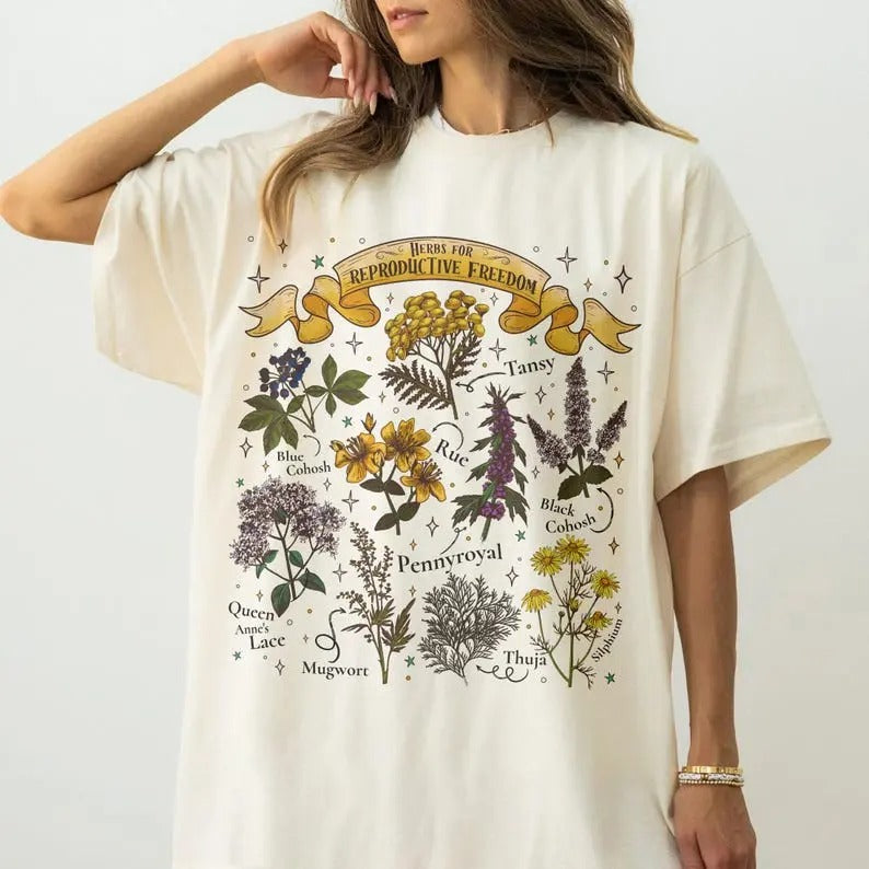 Herbs For Reproductive Freedom T-Shirt, Reproductive Rights Women's Rights Shirt, Feminist Tshirt, Women's Reproductive...