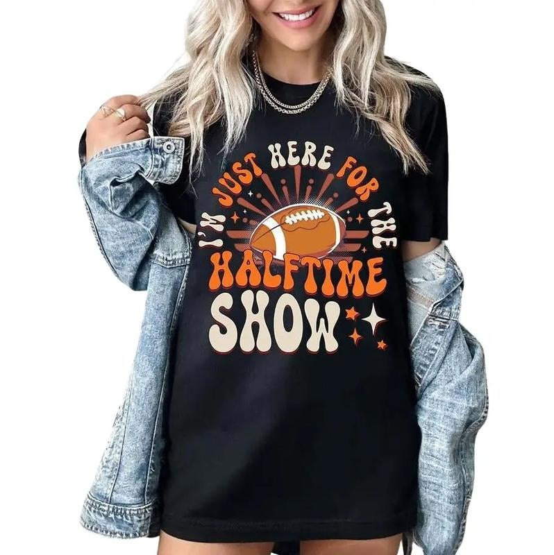 Here For The Halftime Show Tshirt, Halftime Show Funny, Football Fan Shirts, Halftime Sunday Shirt, Unisex T-Shirt, Gifts...