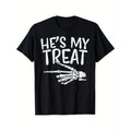Hes My Treat Skeleton Matching Couple Halloween Costume Hers themed T-shirt. Suitable as Halloween gift or couple wear....