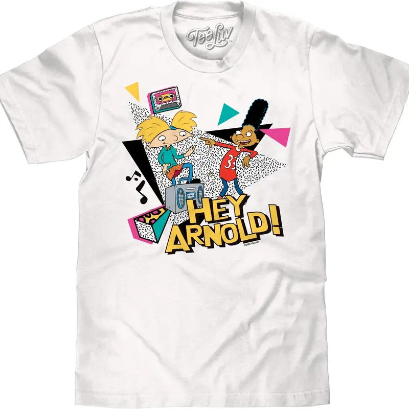 Hey Arnold! Retro T-Shirt - White Hoodie, Sweatshirt | GrindPrints.com