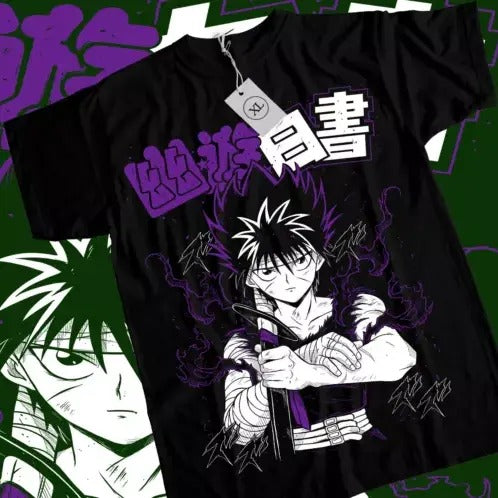 Hiei Yu Yu Hakusho T-shirt Kuwabara Kurama Yusuke Hiel Anime Manga Black Shirt Hoodie, Sweatshirt | GrindPrints.com