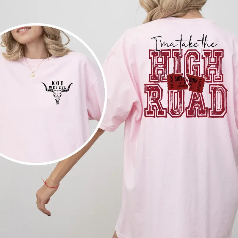 High Road Unisex Comfort colors tShirt Casual Loose Hoodie, Sweatshirt | GrindPrints.com