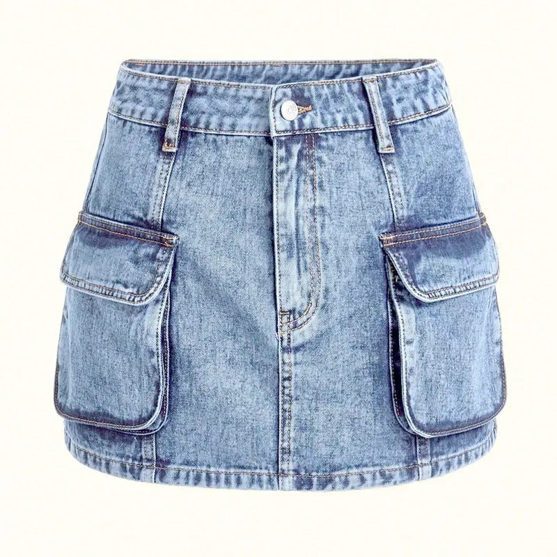 High Waisted Denim Mini Skirt Flap Pocket Bodycon Jean Cargo SkirtsY2K T-Shirts, Hoodie, Sweatshirt | GrindPrints.com