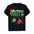 High quality everyday wear men's crewneck T-shirt, Chestnut matching Family Fun Chestnut Christmas Couple T-shirt Made in...