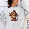 Highland Cow Sweatshirt, Highland Cow Hoodie, Highland Cow Sweaters T-Shirts | GrindPrints.com