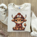 Highland Cow Sweatshirt, Highland Cow Hoodie, Highland Cow Sweatersstyle{n002}2 T-Shirts | GrindPrints.com