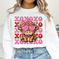 Highland Cow Valentine Sweatshirt, Valentine Coquette Heart Sweatshirt, Western Valentine Sweatshirt, XoXo Sweatshirt...