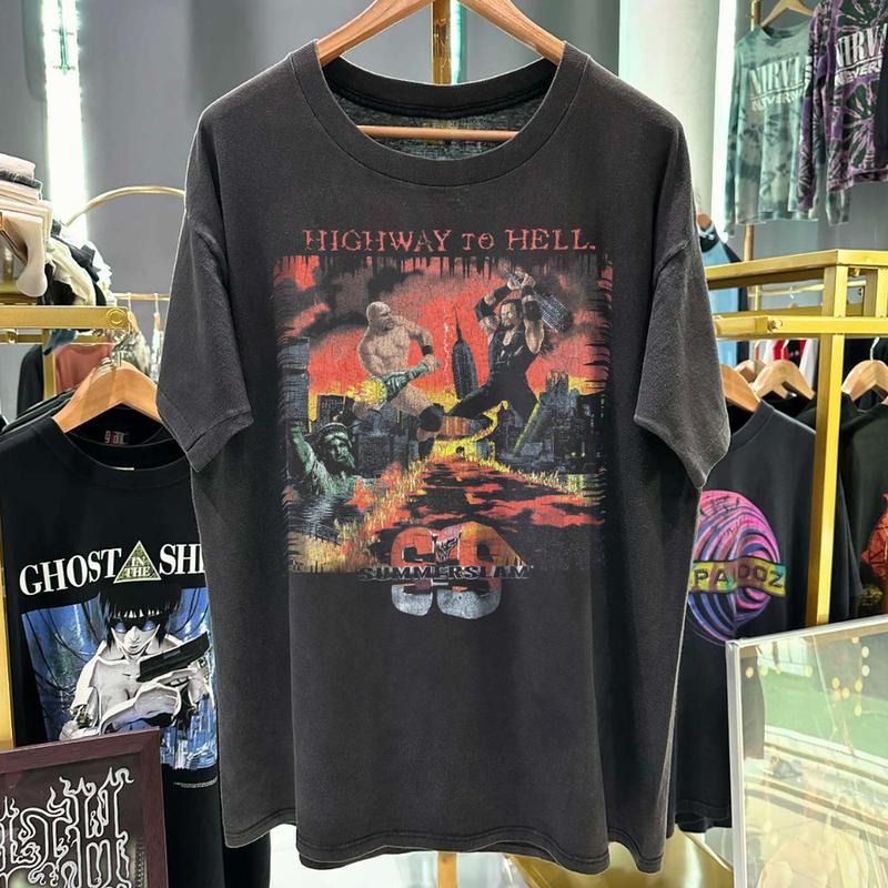 Highway To Hell 1998 Summ3Rslam St0Ne C0Ld X Und3Rtak3R Vintage  T-Shirt Unisex Shirt Gift for him, Gift for her, Gift...