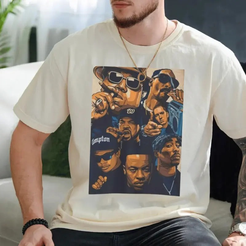 Hip Hop Legends Unisex Tee, Classic Rap Icons Tshirt, Rap Shirt, Hiphop Shirt Gift, Rap Legends Tee, Unisex Short Sleeve...