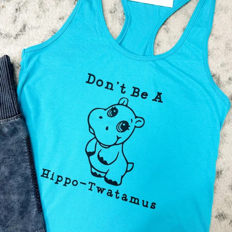Hippo Graphic Tank T-Shirts, Hoodie, Sweatshirt | GrindPrints.com