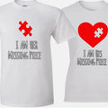 His Her Missing Piece puzzle Heart Valentine couple matching funny cute T-Shirt Hoodie, Sweatshirt | GrindPrints.com