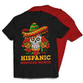 Hispanic Heritage Month Skull With Hat T-Shirt Casual Classic Hoodie, Sweatshirt | GrindPrints.com