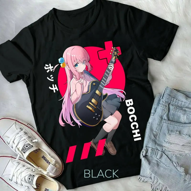 Hitori Gotou Bocchi the Rock T-Shirt S-4XL Yamada,Nijika Ijichi Anime Girl Tshirt S-4XL Hoodie, Sweatshirt | GrindPrints.com