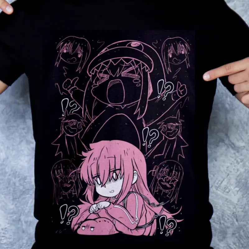 Hitori Gotou Bocchi the Rock T-shirt Yamada,Nijika Ijichi Anime Girl,Graphic Tee Anime Manga Exclusive Anime Hoodie,...