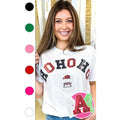 Ho Ho Ho Santa Sequin Graphic T-Shirt Hoodie, Sweatshirt | GrindPrints.com