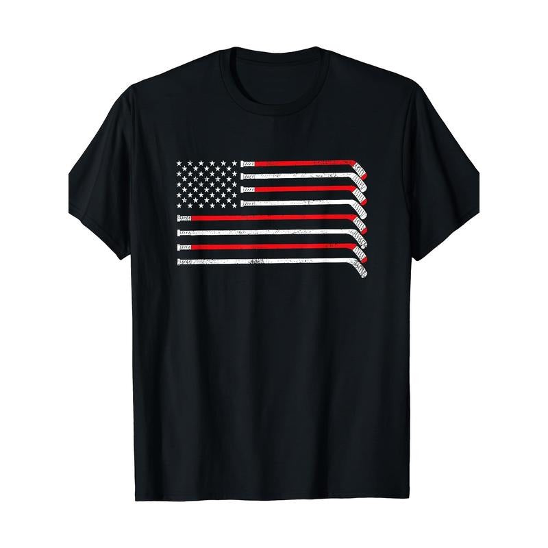 Hockey Theme Man's T-Shirt Made in USA Hoodie, Sweatshirt | GrindPrints.com