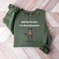 Hold On Partner Im Overstimulated Sweatshirt, Cowboy Frog Sweatshirt, Gen Z Shirt Funny Meme Sweatshirt...