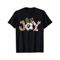 Holiday Humor, Men's Cotton Christmas Soccer Print T-Shirt
