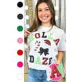 Holla Daze Sequin Graphic T-Shirt Hoodie, Sweatshirt | GrindPrints.com