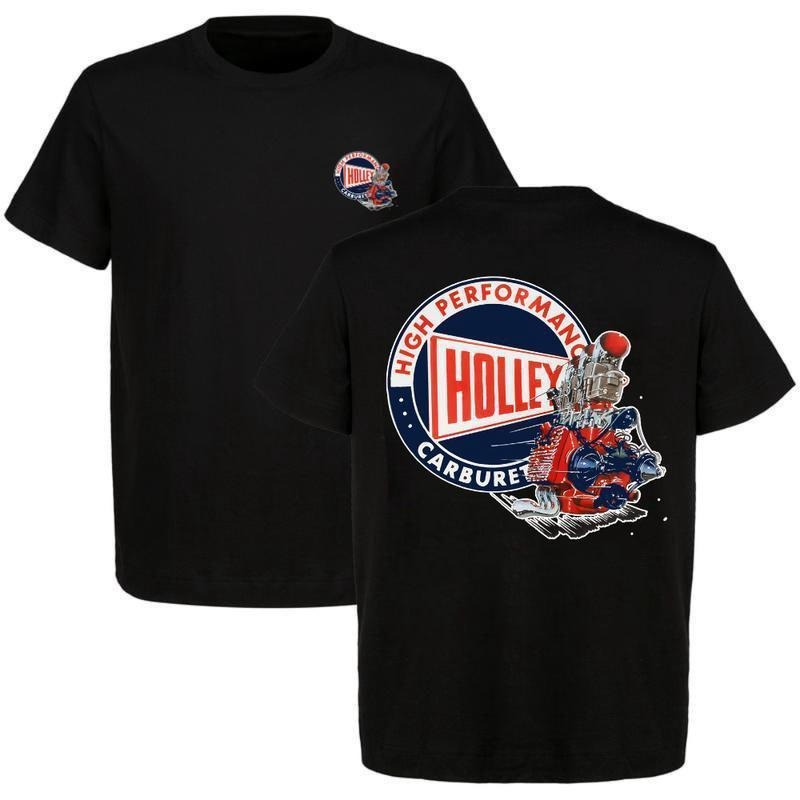 Holley Performance Flathead Retro T-shirt Classic Racing Car Racing Equipment Casual Menswear Top, Menswear Car Parts...