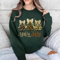 Holly Jolly Camo Christmas Tree Blink Coquette Bow Graphic Printed Crewneck Sweatshirt, Christmas Hunting Shirt, Camo...