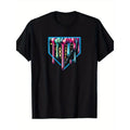 Home plate Drop Ice cream softball and baseball print short sleeve men's T-shirt, outdoor casual short sleeve men's...