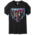 Home plate drip ice cream softball baseball premium t-shirt 562492 funny men's short sleeve graphic T-shirt collection...