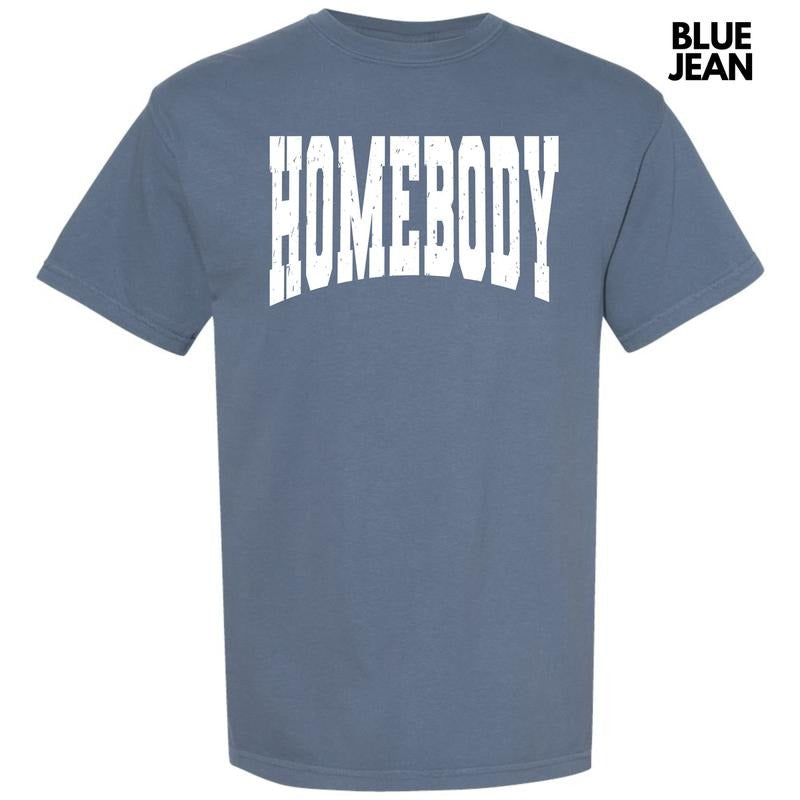 Homebody Varsity Letter Comfort Colors T-Shirt 'NLB' Hoodie, Sweatshirt | GrindPrints.com