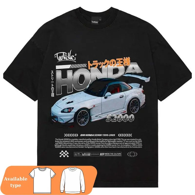 Honda S2000 T-Shirt, Retro JDM Car Tee, Honda Fan Shirt, Honda shirt, Car sweatshirt, Car Shirt Hoodie | GrindPrints.com