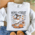 Honk Or Treat Porch Goose Halloween Sweatshirt - Ash Grey - Halloween Sweatshirt T-Shirts, Hoodie | GrindPrints.com