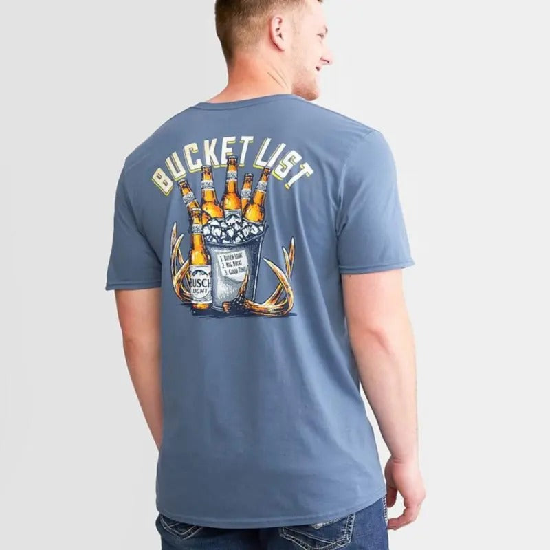 Busch Light Bucket 2 Sides T-shirt/Hoodie For Men And Women, Streetwear, Graphic Tee Sweatshirt | GrindPrints.com