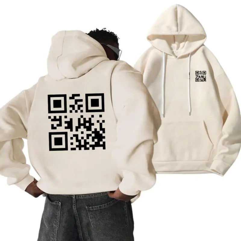 Functional QR Code T-shirt/Hoodie, Standout Womenswear, For Him For Her, Fit Top Classic Sweatshirt | GrindPrints.com