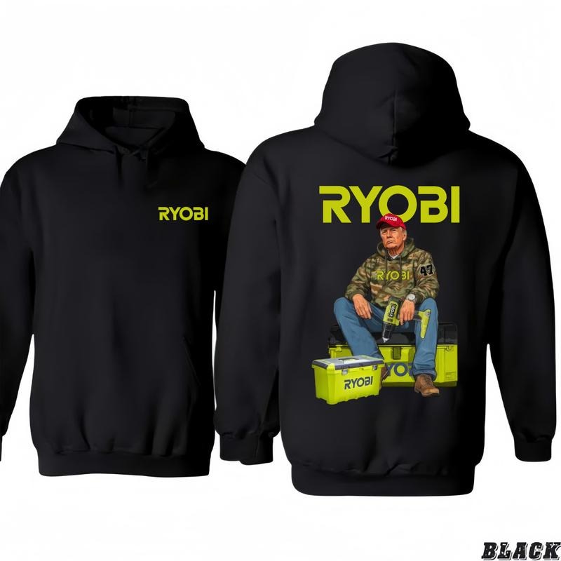 Ryobi Trumm Camo 2-Sided Unisex T-Shirt/Hoodie - Ryobi Kit Vintage Graphic T-Shirt/Hoodie, Unisex for Man and Women, 100%...