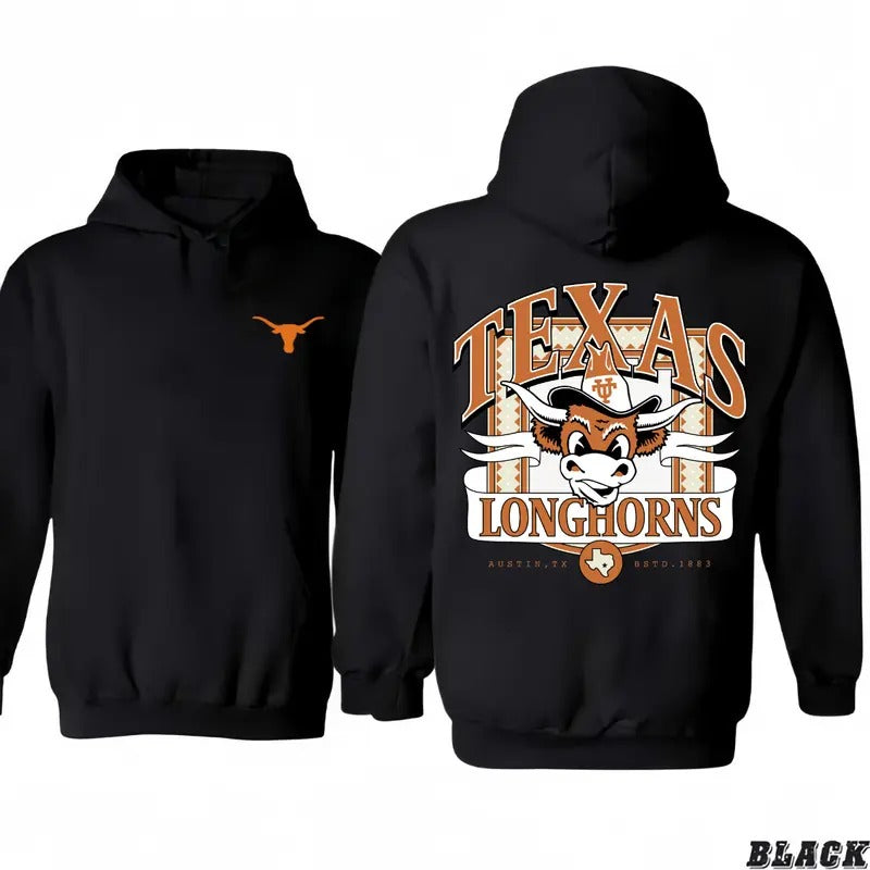 Vintage Texas Longhorns NCAA Final Four Unisex T-shirt/Hoodie, Vintage for Men and Women, Unisex Vintage Crewneck Sweatshirt