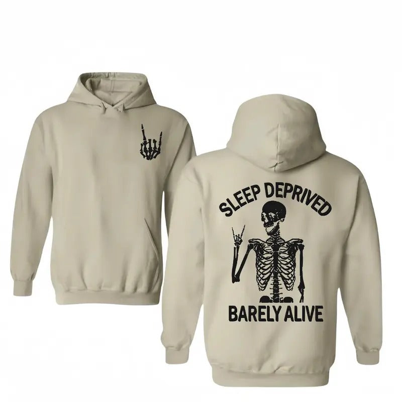 Sleep Deprived Fit Short Sleeve Hoodie/T-Shirts Outdoor Double Side Hoodie/T-Shirts Vintage Style Unisex T-shirt/Hoodie,...