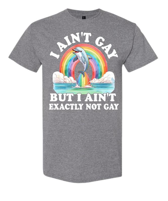 I Ain't Gay, but I Aint Exactly not Gay Comfy and Quality Shirt/Hoodie! Sweatshirt | GrindPrints.com