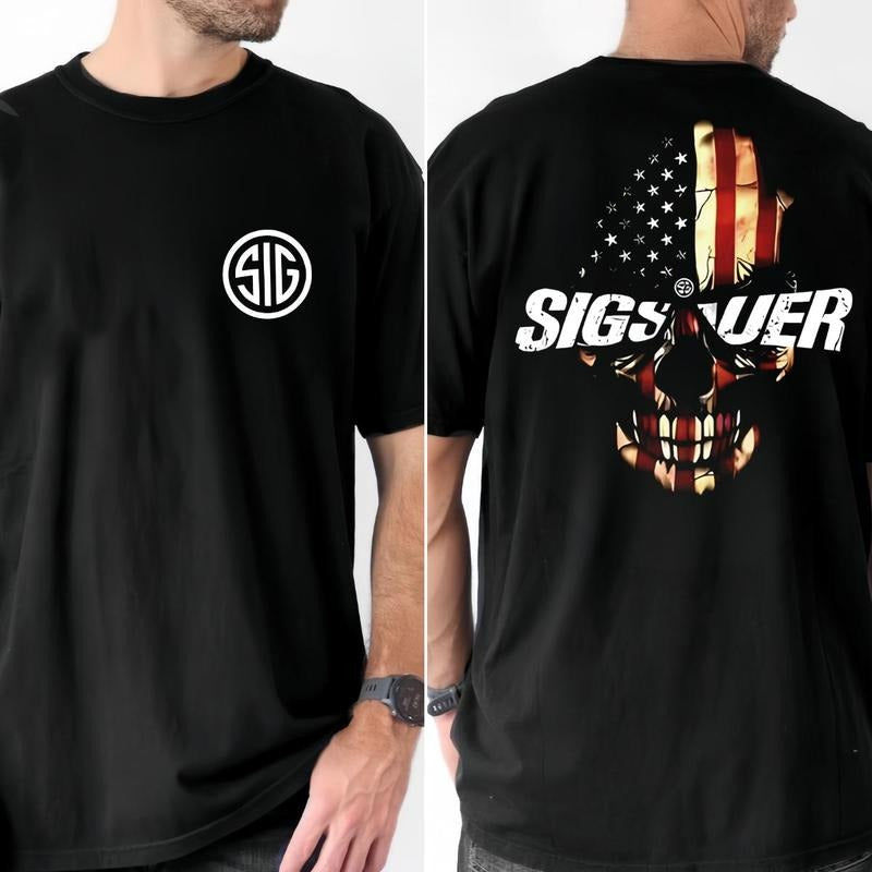 Sigg Saauer Skull Flag 2 Sided Cotton T-shirt/Sweatshirt/Hoodie | GrindPrints.com