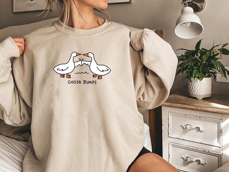 Funny Goose Bump Silly Goose Meme Trend T-shirt/Sweatshirt/Hoodie | GrindPrints.com