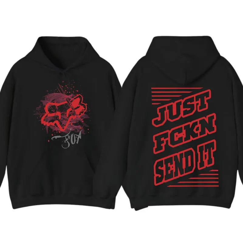 Just Fckn Send It Red Fox Racing Motocross T-shirt/Sweatshirt/Hoodie | GrindPrints.com